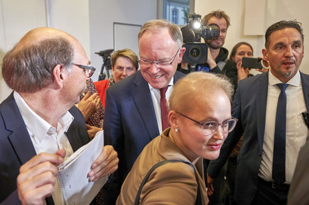 Wahlabend der niedersächsischen Landtagswahl 2022 in Hannover