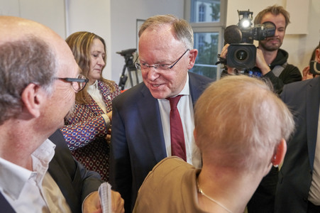 Wahlabend der niedersächsischen Landtagswahl 2022 in Hannover