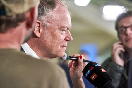 Wahlabend der niedersächsischen Landtagswahl 2022 in Hannover