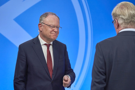 Wahlabend der niedersächsischen Landtagswahl 2022 in Hannover