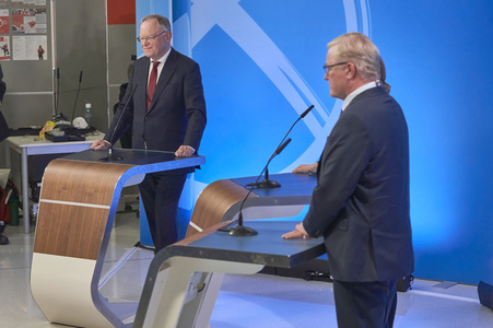 Wahlabend der niedersächsischen Landtagswahl 2022 in Hannover