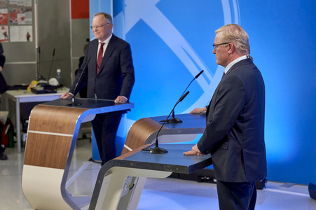 Wahlabend der niedersächsischen Landtagswahl 2022 in Hannover