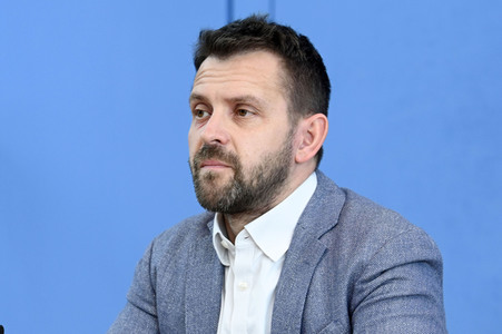Regierungspressekonferenz in Berlin