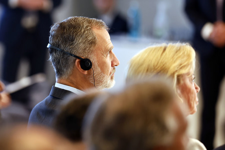 Bundespräsident Steinmeier und König Felipe VI. beim Deutsch-Spanischen Forum in Berlin