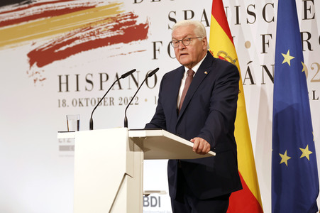 Bundespräsident Steinmeier und König Felipe VI. beim Deutsch-Spanischen Forum in Berlin