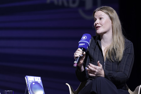 Maja Göpel und Theresia Enzensberger auf der Frankfurter Buchmesse 2022