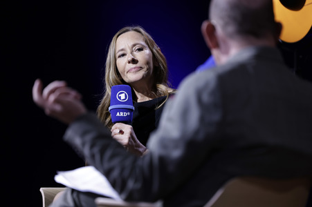 Andrea Wulf und Denis Scheck auf der Frankfurter Buchmesse 2022
