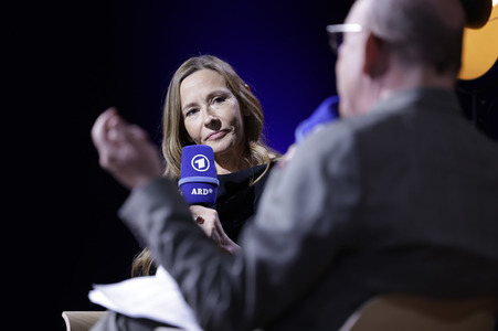 Andrea Wulf und Denis Scheck auf der Frankfurter Buchmesse 2022