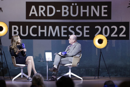 Andrea Wulf und Denis Scheck auf der Frankfurter Buchmesse 2022