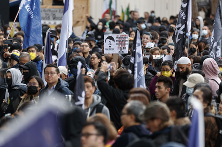 Protest gegen Gewalt an Bob Chan in London