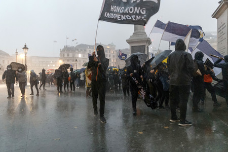 Protest gegen Gewalt an Bob Chan in London