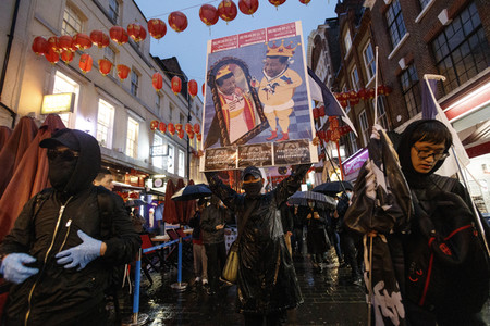 Protest gegen Gewalt an Bob Chan in London