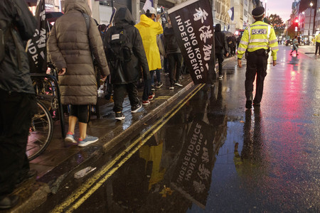 Protest gegen Gewalt an Bob Chan in London