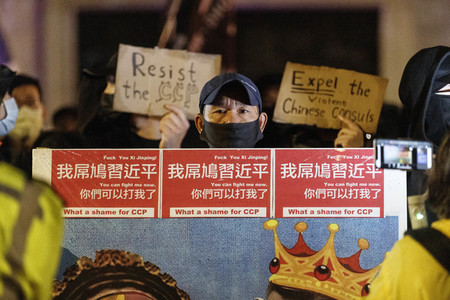 Protest gegen Gewalt an Bob Chan in London