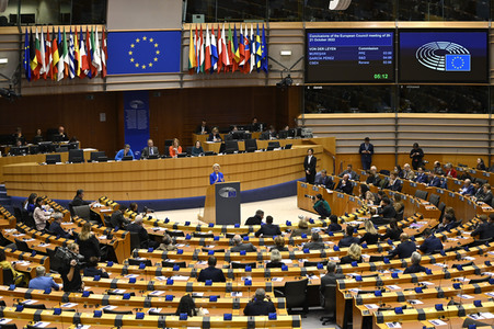 Plenarsitzung zu den Ergebnissen des EU-Gipfels im Europäischen Parlament in Brüssel