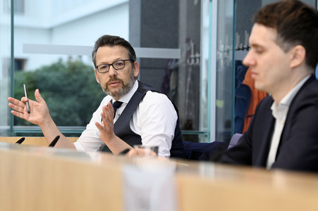 Bundespressekonferenz Bereinigungssitzung des Haushaltsausschusses in Berlin