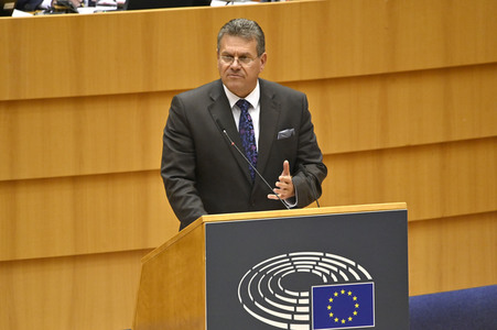 Plenarsitzung zu den Ergebnissen des EU-Gipfels im Europäischen Parlament in Brüssel