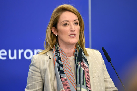 Pressekonferenz zum REPowerEU-Kapitel im EU-Parlament in Brüssel