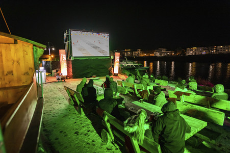 Public Viewing der FIFA Weltmeisterschaft 2022 in Magdeburg