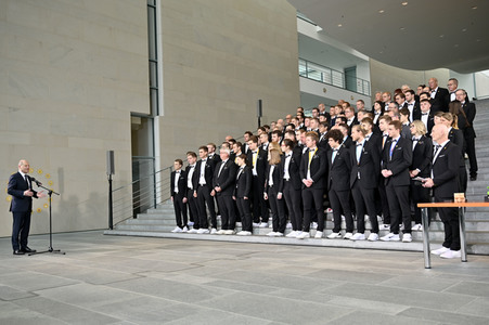 Empfang der Deutschen Berufe-Nationalmannschaft im Bundeskanzleramt in Berlin
