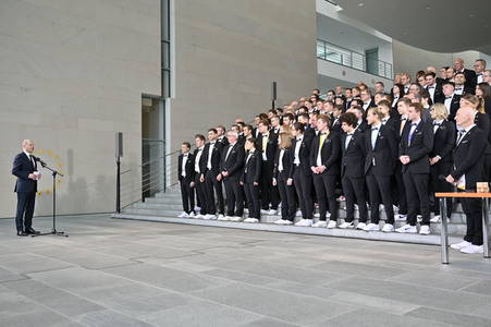 Empfang der Deutschen Berufe-Nationalmannschaft im Bundeskanzleramt in Berlin