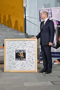 Empfang der Deutschen Berufe-Nationalmannschaft im Bundeskanzleramt in Berlin