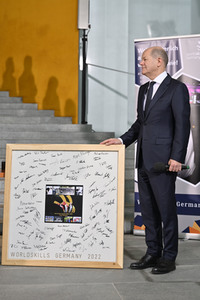 Empfang der Deutschen Berufe-Nationalmannschaft im Bundeskanzleramt in Berlin