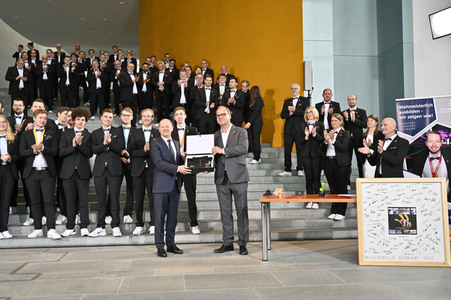 Empfang der Deutschen Berufe-Nationalmannschaft im Bundeskanzleramt in Berlin