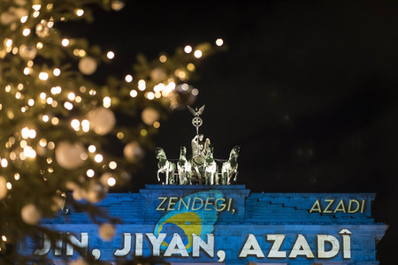 Solidaritätsdemo für die Frauen im Iran in Berlin