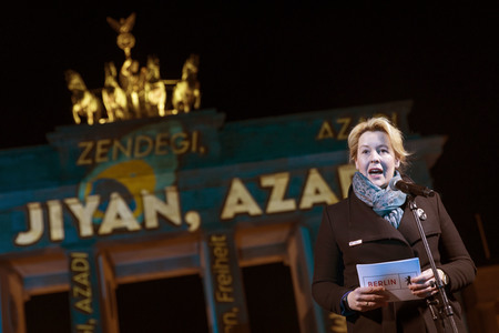 Solidaritätsdemo für die Frauen im Iran in Berlin