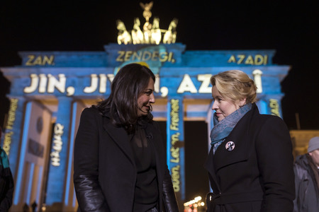 Solidaritätsdemo für die Frauen im Iran in Berlin