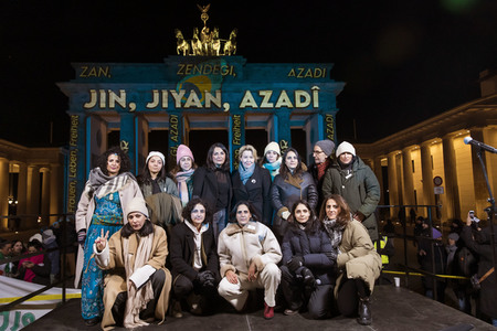 Solidaritätsdemo für die Frauen im Iran in Berlin