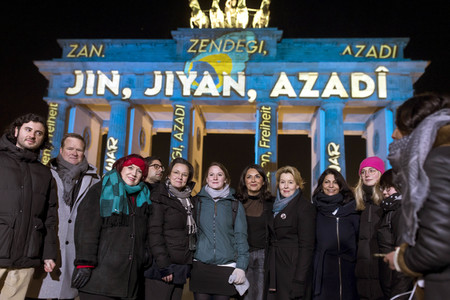 Solidaritätsdemo für die Frauen im Iran in Berlin