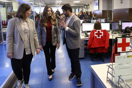 Prinzessin Leonor besucht das Rote Kreuz in Madrid