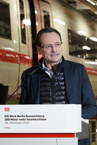 Eröffnung der erweiterten Halle im ICE-Werk Rummelsburg in Berlin