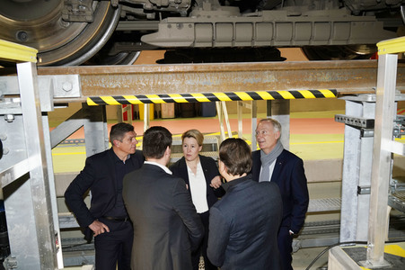 Eröffnung der erweiterten Halle im ICE-Werk Rummelsburg in Berlin