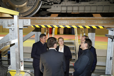 Eröffnung der erweiterten Halle im ICE-Werk Rummelsburg in Berlin