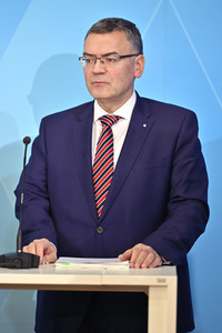 Pressekonferenz zur Sitzung des Ministerrates in Nürnberg