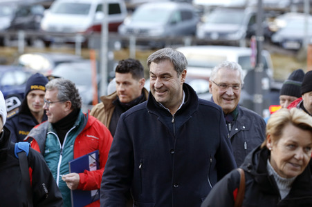 Pressetermin mit Markus Söder auf der Zugspitze in Garmisch-Partenkirchen