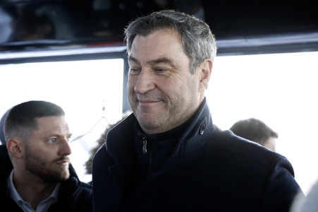 Pressetermin mit Markus Söder auf der Zugspitze in Garmisch-Partenkirchen