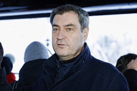 Pressetermin mit Markus Söder auf der Zugspitze in Garmisch-Partenkirchen