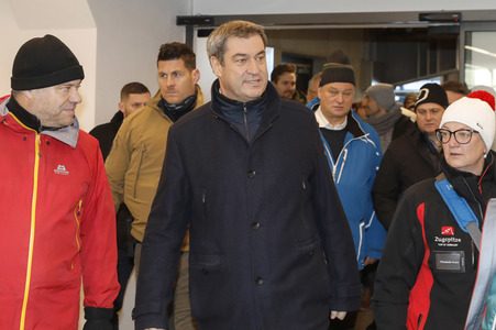 Pressetermin mit Markus Söder auf der Zugspitze in Garmisch-Partenkirchen