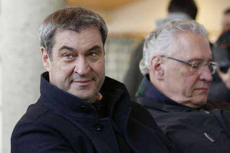 Pressetermin mit Markus Söder auf der Zugspitze in Garmisch-Partenkirchen