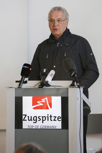 Pressetermin mit Markus Söder auf der Zugspitze in Garmisch-Partenkirchen