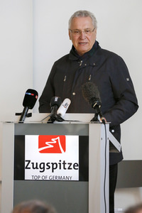 Pressetermin mit Markus Söder auf der Zugspitze in Garmisch-Partenkirchen