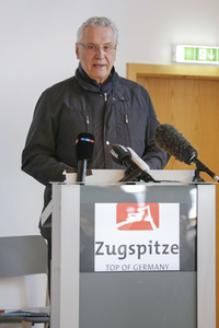 Pressetermin mit Markus Söder auf der Zugspitze in Garmisch-Partenkirchen