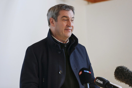 Pressetermin mit Markus Söder auf der Zugspitze in Garmisch-Partenkirchen