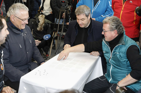 Pressetermin mit Markus Söder auf der Zugspitze in Garmisch-Partenkirchen