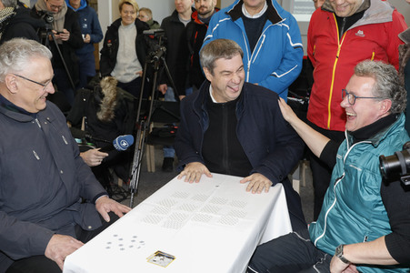 Pressetermin mit Markus Söder auf der Zugspitze in Garmisch-Partenkirchen