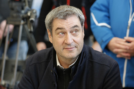 Pressetermin mit Markus Söder auf der Zugspitze in Garmisch-Partenkirchen